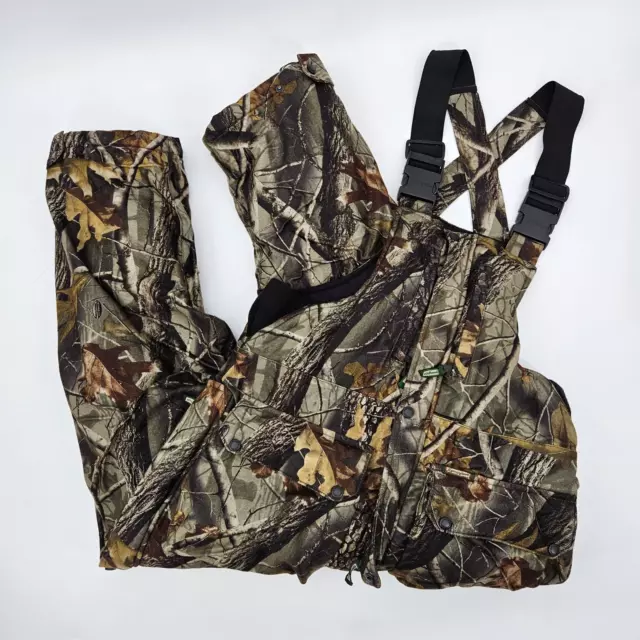 Remington RealTree Insulated Hunting Bibs Size Medium Camouflage Lined Overalls