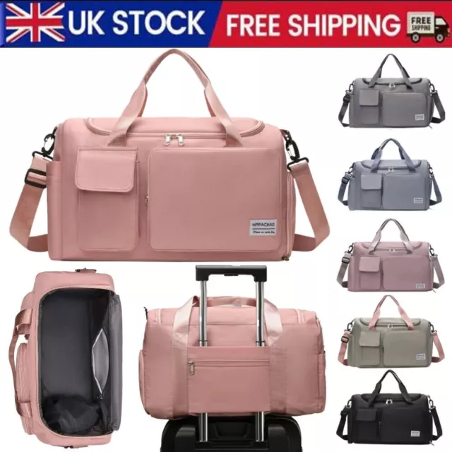 Large Travel Zip Bag Overnight Weekend Women Men Holdall Hand Luggage Handbag UK