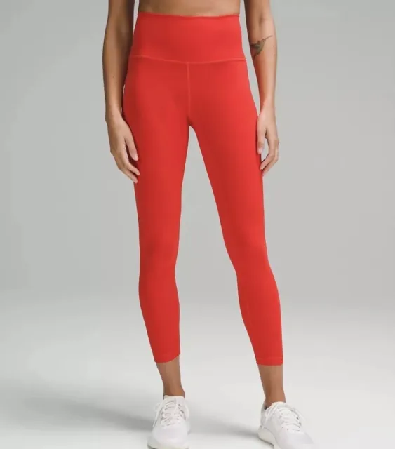LULULEMON WUNDER TRAIN High-Rise Tight with Pockets 25 in Hot Heat Red  £64.99 - PicClick UK