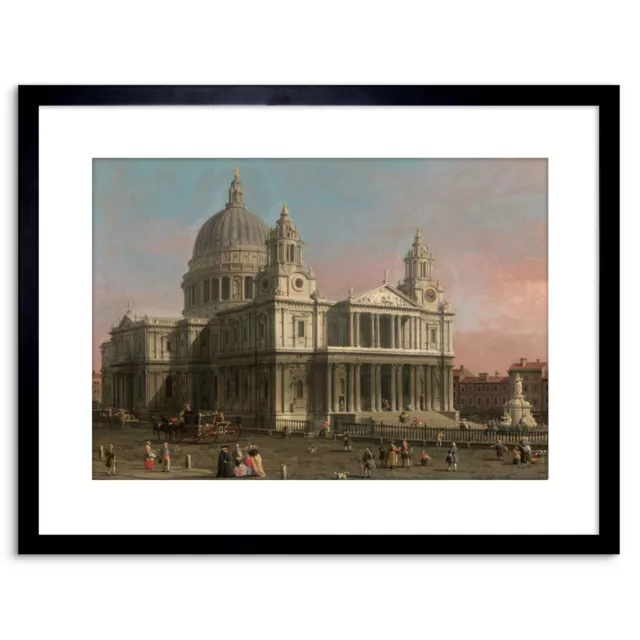 Painting Old Master Canaletto St Pauls Cathedral London Framed Print 9x7 Inch