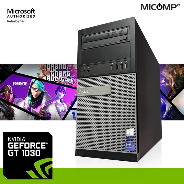 DELL GAMING TOWER Core i5 16GB 1TB Windows 10 Computer Nvidia GT 1030