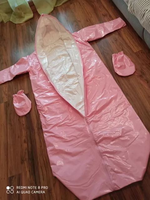 Adult Baby Schlafsack OVERALL GUMMI LACK PLASTIK PVC GEFÜTTERT SLEEPING BAG