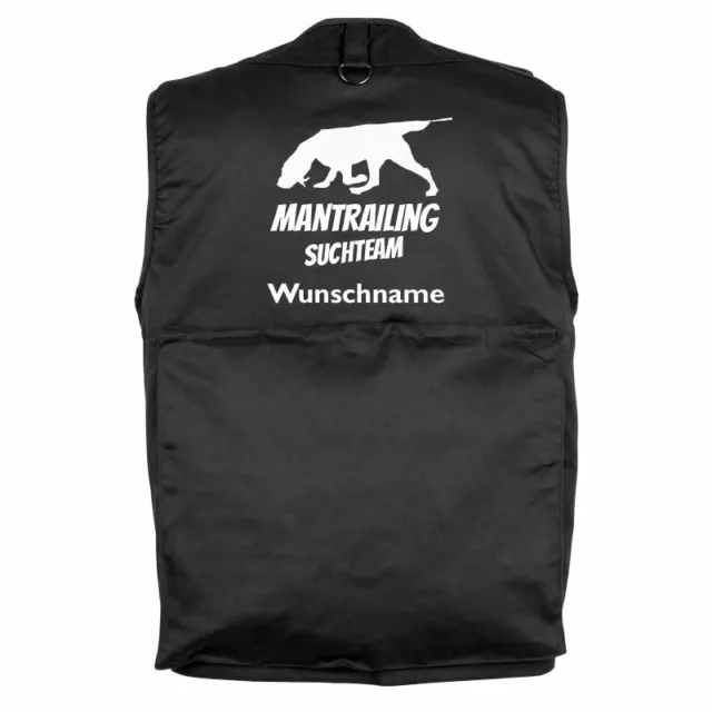 MIL-TEC Hundesport Outdoor Weste Mantrailing 6 inkl. Wunschname