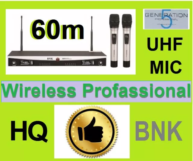 New_High Quality 5th Generation UHF wireless professional microphone system 60m