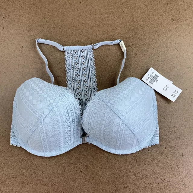 NWT Hollister Gilly Hicks Blue/Grey Lace bralette size small