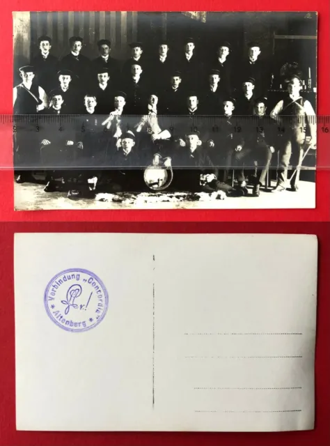 Studentika Foto AK ALTENBERG um 1910 Gruppenbild Verbindung Concordia ( 102872