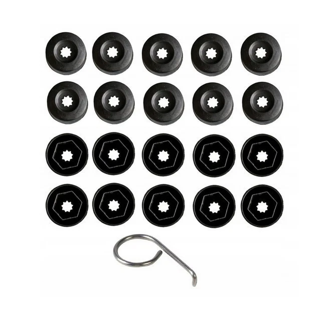 20x Hub Kappen Rad Schrauben Abdeckkappen 17 Audi Seat Skoda VW