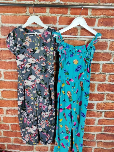 Girls Bundle Age 6-7 Years Monsoon Next Summer Jumpsuit Floral Tropical 122Cm