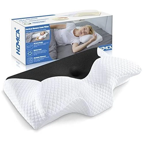 HOMCA Cervical Pillow Memory Foam Pillows - Contour Memory Foam Pillow for Neck