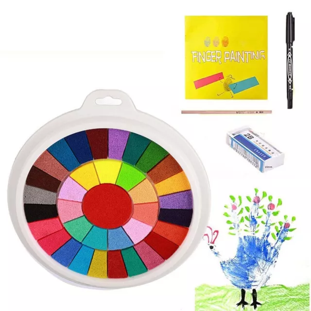 Funny Finger Painting Kit and Book - 12 Color Finger Painting Kit for Kids  Ages 4-8, Finger Drawing Crafts Mud Painting Kit for Painting DIY Crafts