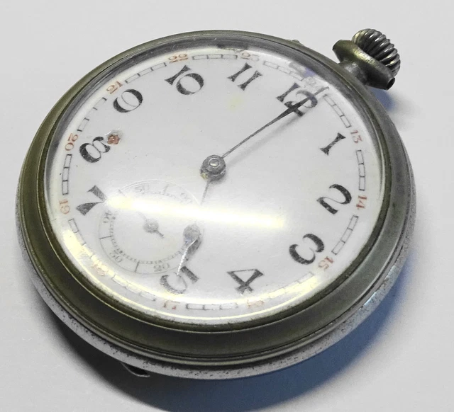 Montre De Poche Ancienne Mécanique à Remontoir - À Réparer, Cadran Blanc - Occasion
