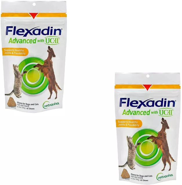 Vetoquinol Flexadin Advanced Soft Chews with UC-II - 60 Soft Chews - 2 Pack