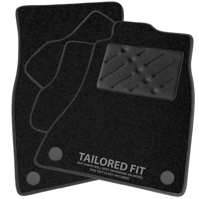 To fit Renault Trafic Crew Cab 2014+ Black Tailored Car Mats [RCW]