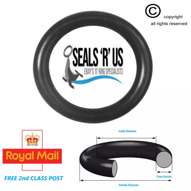 4mm Cross Section O-Rings Nitrile (NBR) Rubber Metric Oring Seals 4mm - 45mm ID