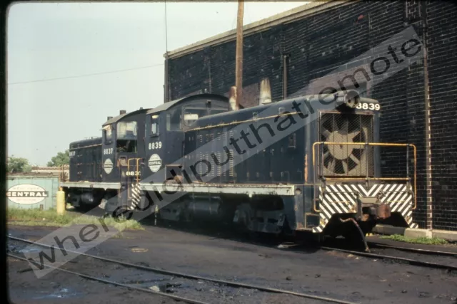 Orig Slide New York Central RR NYC 8839 & 8837 EMD SW7 59th St Chicago 6-13-1972