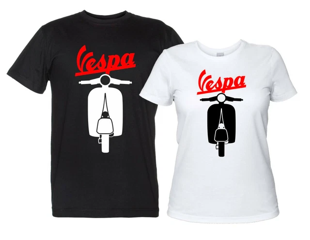 Vespa Maglietta Tributo Logo Scooter Moto T-Shirt Personalizzata