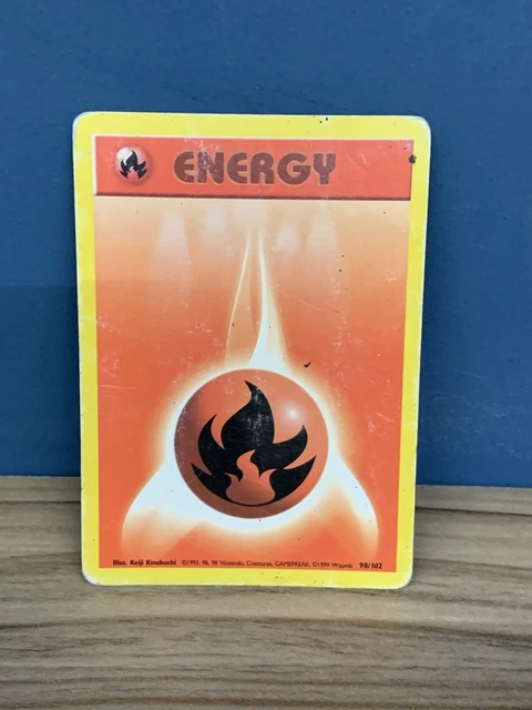 POKEMON CARD - Fire Energy 98/102 - Common - Base set - Trainer - WOTC ...