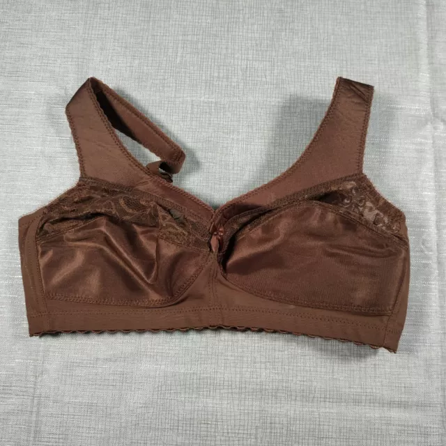 36B Glamorise MagicLift Bra Women's Original Support Lace Brown #1000 Bra