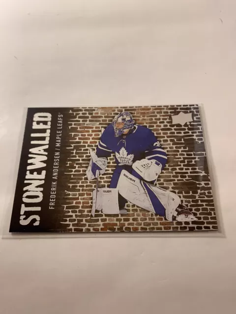 2018-19 UPPER DECK STONEWALLED #SW-18 Frederik Andersen MAPLE LEAFS 18/19