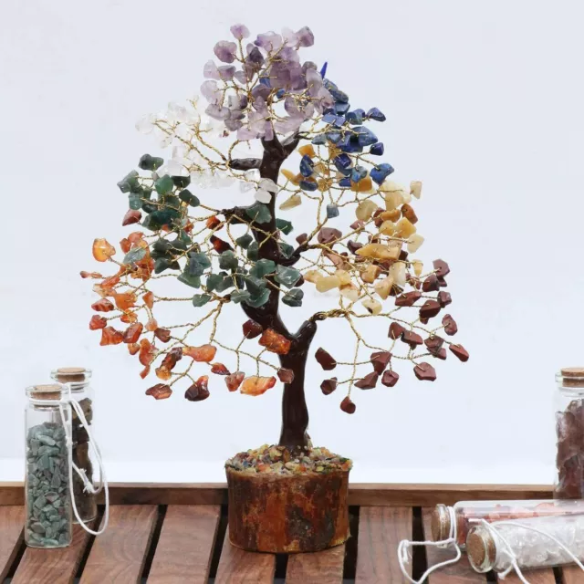 Chakra Crystal Tree , Tree Of Life, Gemstone Tree Healing Handmade Reiki New Age 2