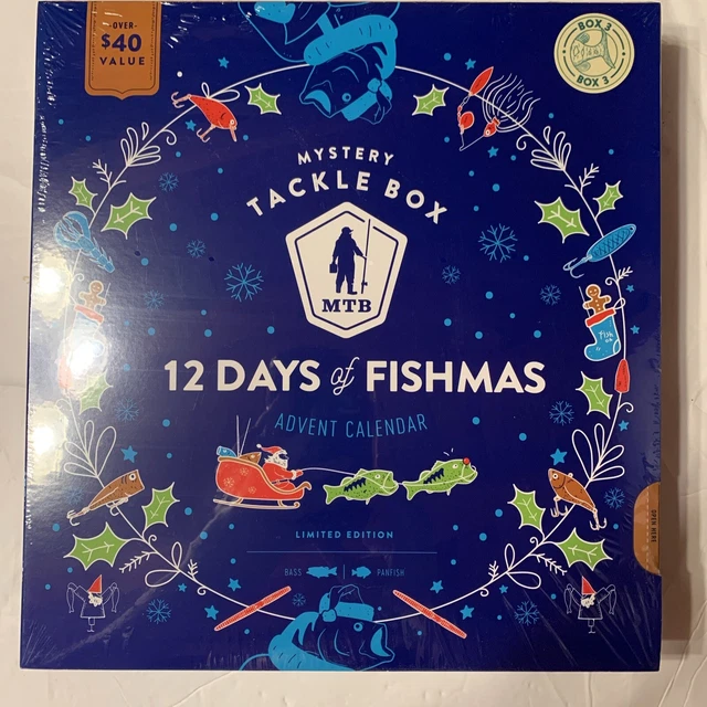 12 DAYS OF FISHMAS Holiday Advent Calendar 2022 Mystery Tackle Box