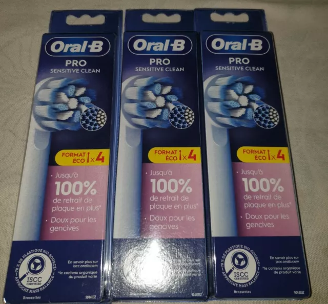 12 Brossettes ORAL B - PRO SENSITIVE  C pr Brosse à Dent Électrique NVE Ss BLIST