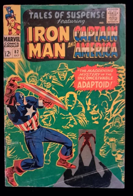 1966 Marvel Comic Book Tales Of Suspense #82 Iron Man & Capt America Silver Age