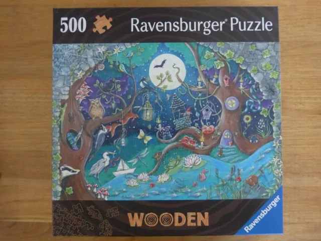Ravensburger Wooden Puzzle Fantasy Forest, neuwertig, 500 Teile, Holz