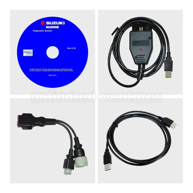 Diagnostic USB Cable Scanner Kit for Suzuki Outboard Marine Boat SDS 8.70