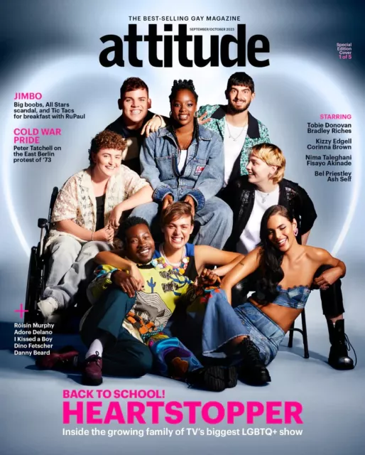 Attitude magazine September/October 2023 Heartstopper Cover