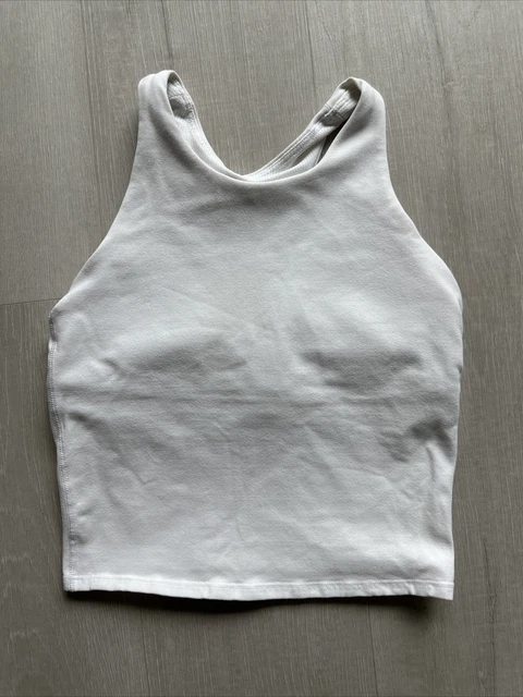 Athleta Girl Long Distance White Sports Bra Size 14 Xl