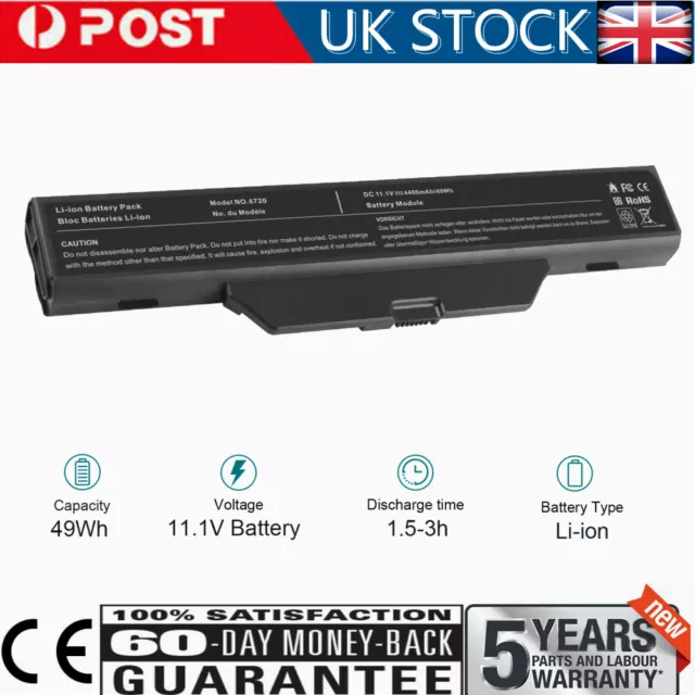 Battery for HP 550 Compaq 610 6735s 615 6720s 6730s 6820s 6830s HSTNN-IB51 58WH