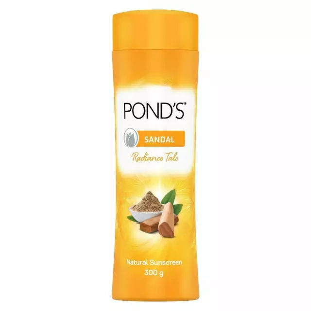 Ponds Sandal Radiance Talc | Body Talcum | Natural Sunscreen | 300 Gram