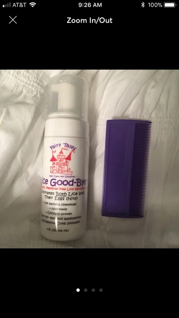 Fairy Tales Lice Remover Good Bye Kit No Drip Treatment Mousse Nit Egg Comb 4 oz