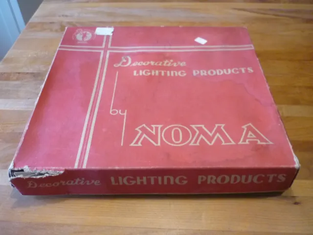 Vintage Noma Christmas Lights 15 Bulb C9 Swirl Flame Box Tree Indoor Out #3004