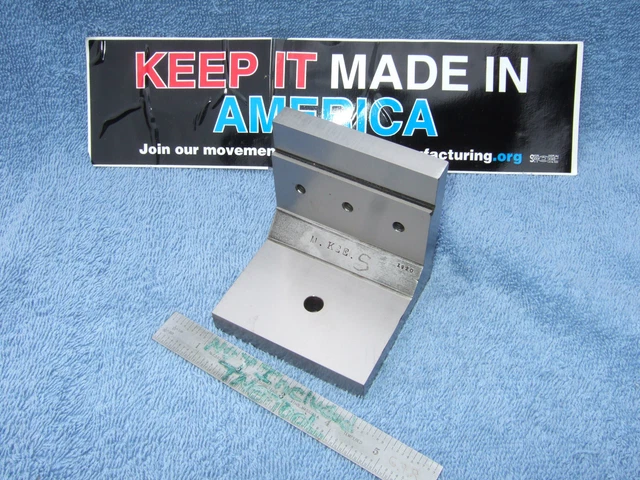 Angle Plate Step 1920 Watchmaker Machinist Toolmaker Hardened Grind Fixture Used