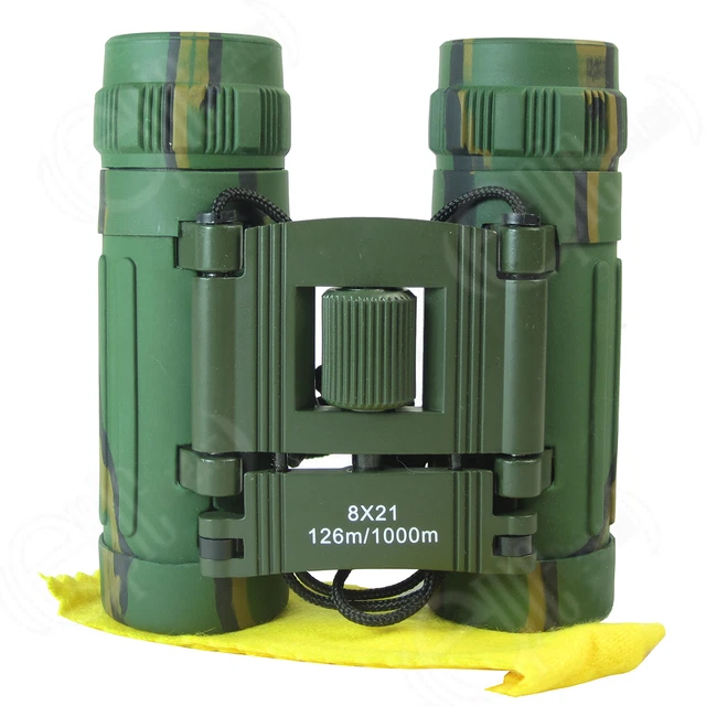 NEW LIGHTWEIGHT WOODLAND CAMO BINOCULARS Army Pocket Military