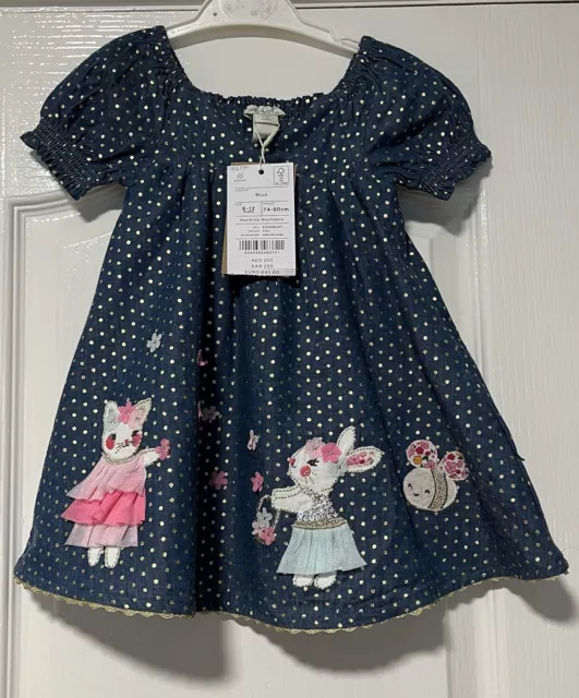 Bnwt Monsoon Girls Dress Age 6-12 Months