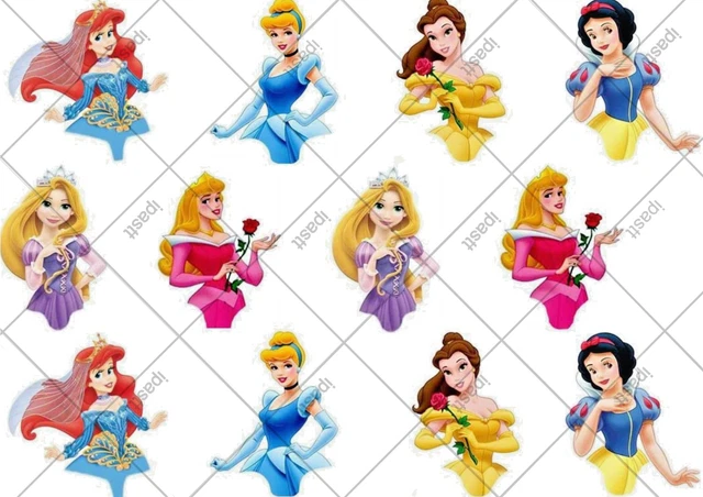 DISNEY PRINCESS (SET 1) Half Body Pre Cut Edible Cake Toppers Various ...