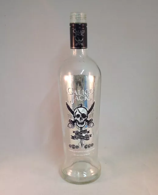 Empty 750ml Calico Jack Bottle, clear