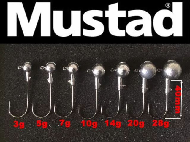 Round ball jig head 4/0 on Mustad hooks. 3-10pcs. 3g-50g pike,perch lure fishing