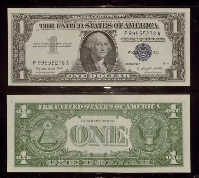 1957 Era $1 Silver Certificate | Blue Seal | UNC | Free Shipping