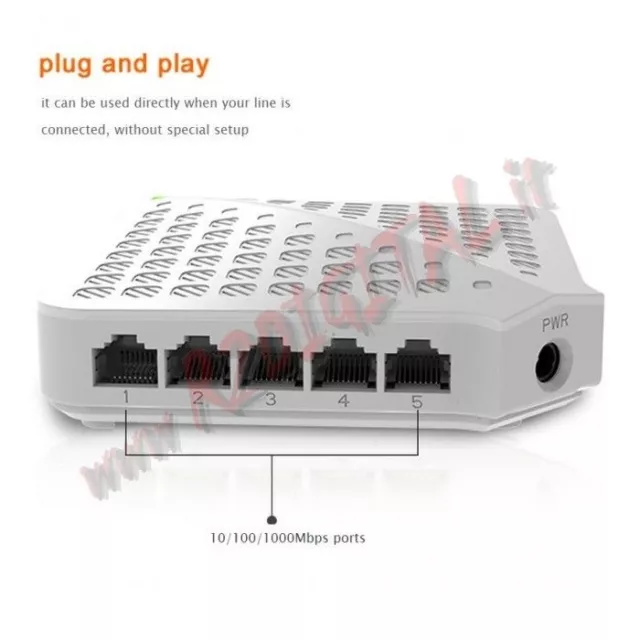 Hub Switch Sg50 Tenda 5 Porte 10/100/1000 Ethernet Rete Lan Sdoppiatore Gigabit