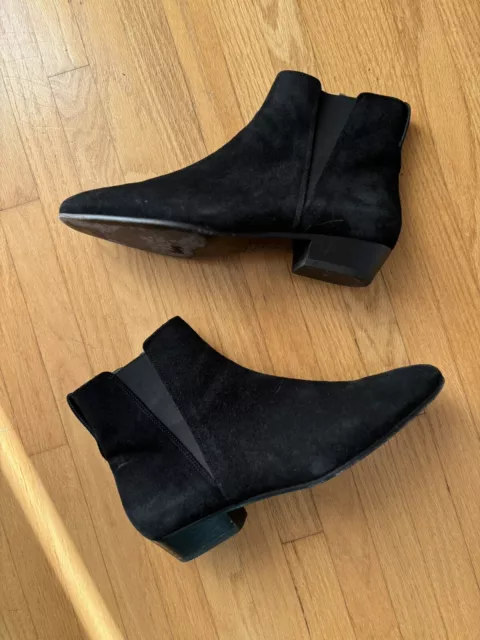 Isabel Marant Etoile Black Suede Patsha Boots Western Chelsea Ankle Booties 39