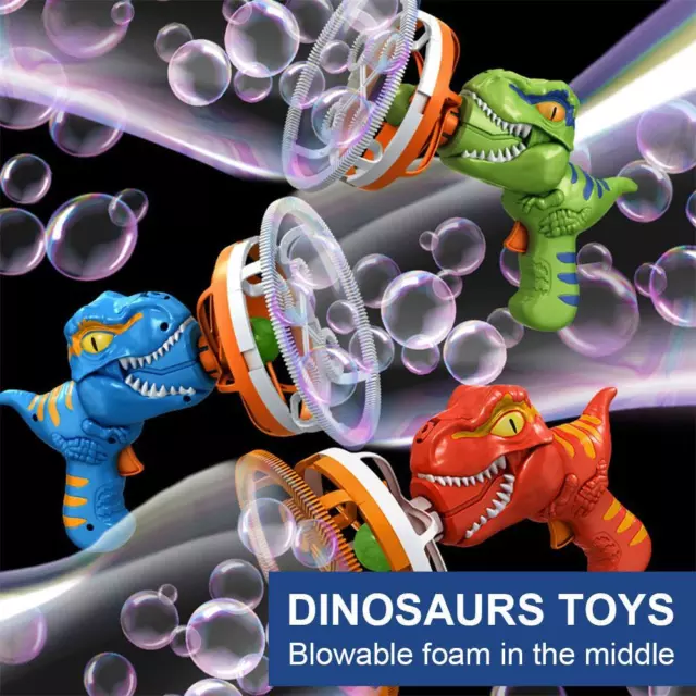 Dinosaur Bubbles Gun Machine Bubble Blower Toy for Children's Fun