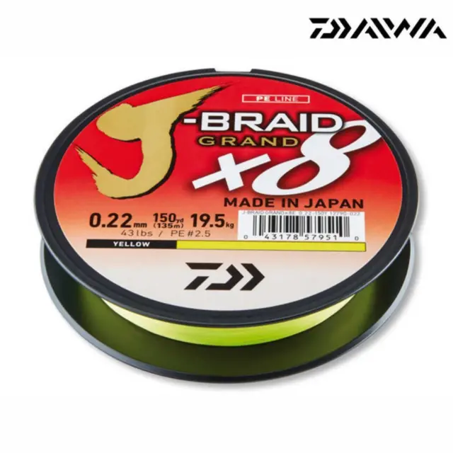 Daiwa J-Braid Grand X8 Chartreuse Angelschnur geflochtene Schnur