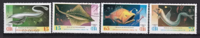 Timbre(s) oblitéré(s)  deCuba 1998 Mondial Lisbonne Poissons réf 10815