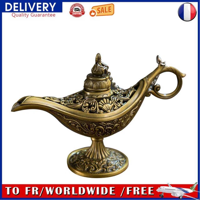 Vintage Aladdin Lamp Fairy Tale Home Desk Ornament Decor (Ancient Copper)