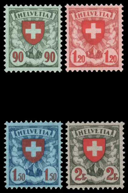 Switzerland #200-203 CV$467.50 1924 CROSS ARMS SET ON GRANITE PAPER