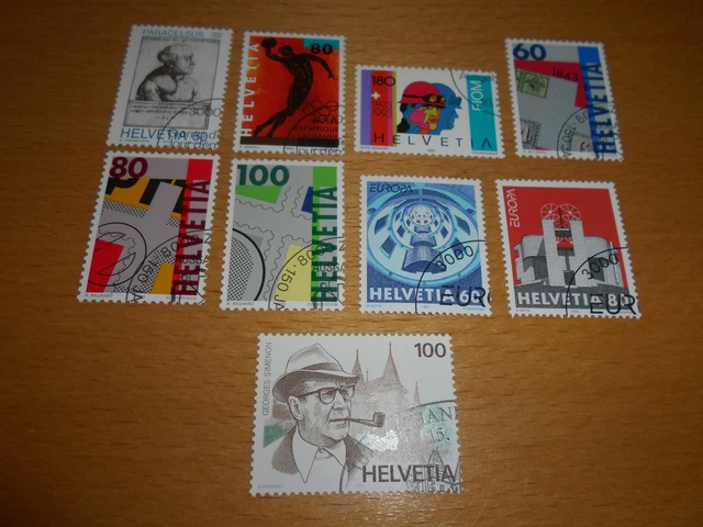 Schweiz 1993/94 Michelnummern 1493-1500, 1535, gestempelt